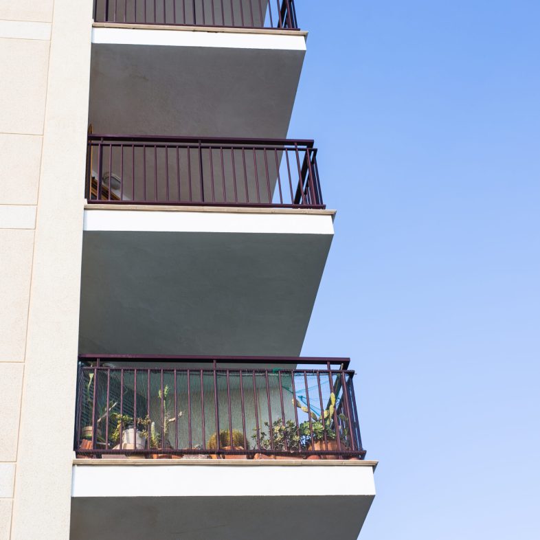 Design, architecture and exterior concept - Modern balconies.